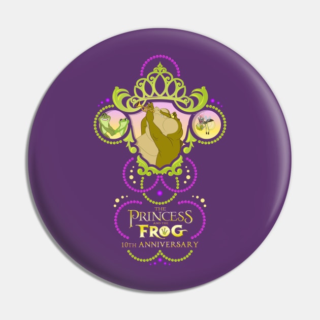 The Princess and the Frog 10th Anniversary Pin by Mouse Magic with John and Joie