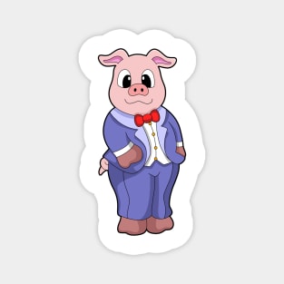 Pig as Groom with Suit Magnet