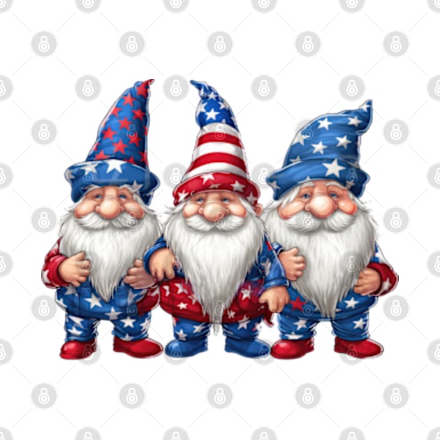 4th of July Gnomes #5 by Chromatic Fusion Studio