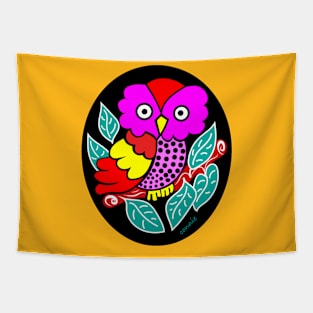 Cute Owl with Polka Dot Belly Tapestry