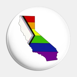 progress pride flag - California Pin