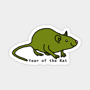 Year of the Rat - Green Magnet