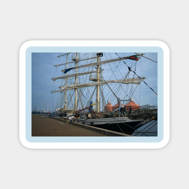 Tall Ship on River Blyth Magnet by Violaman