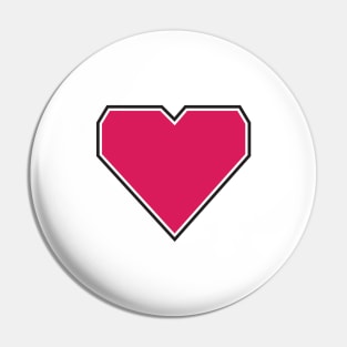 Squared heart Pin