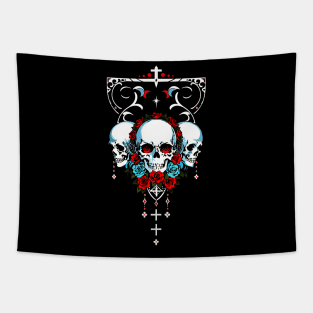 Skulls & Roses Symphony Tapestry