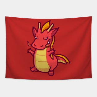 Baby dragon red cute Tapestry