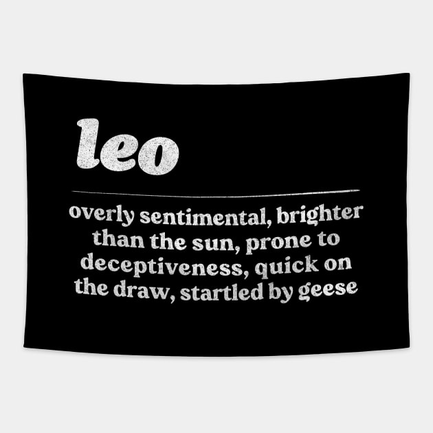 Leo Zodiac Symbol //// Humorous Gift Design Tapestry by DankFutura
