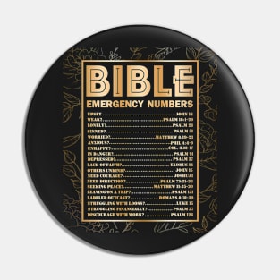 Emergency Bible Numbers Pin