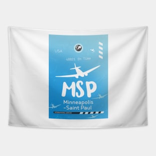 MSP Minneapolis Saint Paul airport tag Tapestry