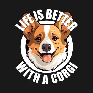 Pembroke Welsh Corgi Life is Better With A Dog Happy Puppy T-Shirt