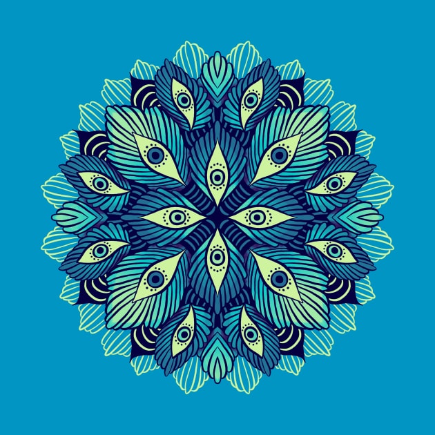 Trippy Eyes: Trippy Blue Spooky Floral Fantasy by Boriana Giormova