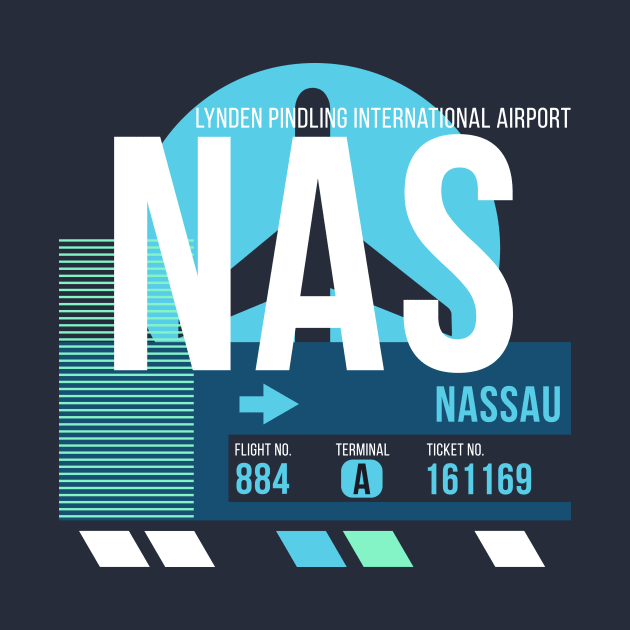 Nassau (NAS) Airport // Sunset Baggage Tag by Now Boarding