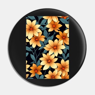 Stylized Beautiful Orange Flowers, for all those who love nature #158 Pin