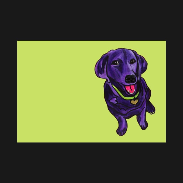 Black Lab over Lime Green by AmandaAAnthony