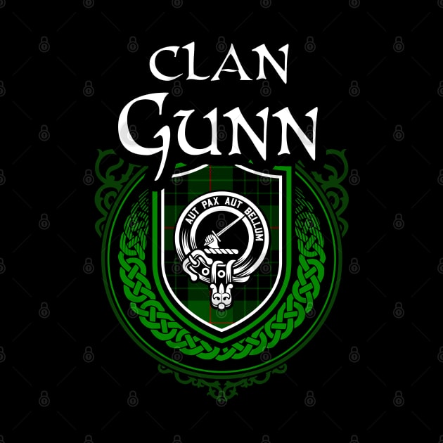 Clan Gunn Surname Scottish Clan Tartan Crest Badge by Celtic Folk