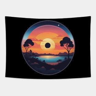 sunset jungle Tapestry