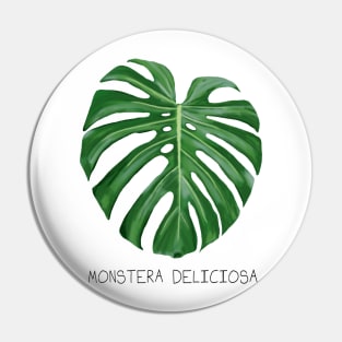 Monstera Deliciosa Plant Leaf Pin