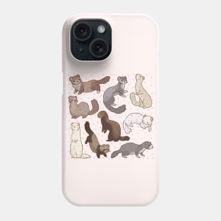 Cute ferrets illustration Phone Case