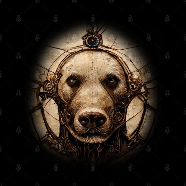 Labrador Retriever Surreal Steampunk Artwork, Dog Lover by maxdax