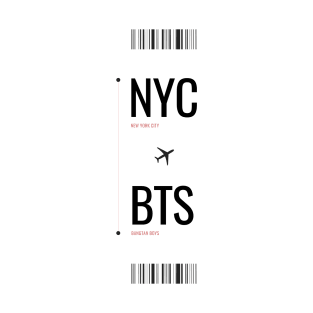 NYC to BTS Boarding pass T-Shirt