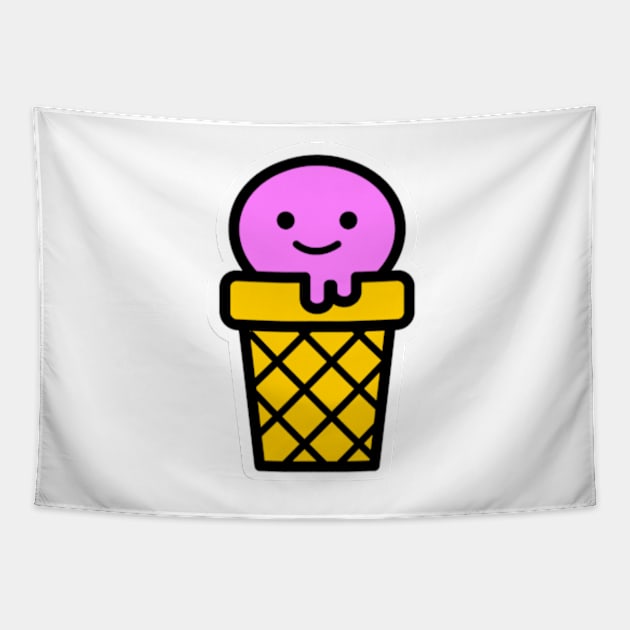 Ice cream, ice, icecream in waffle Tapestry by IDesign23