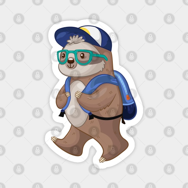 Cute Sloth Student Magnet by HamilcArt