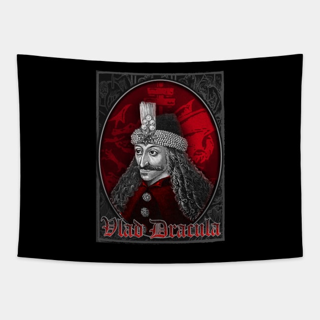 Vlad Dracula Gothic Tapestry by monstermangraphic