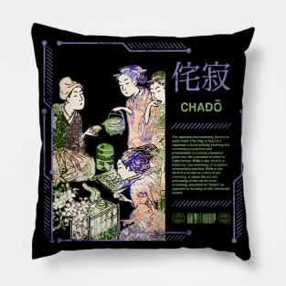 Zen Japanese Tea Ceremony Chado Meaning Kanji Characters 648 Pillow