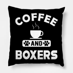 Boxer Dog - Coffee and boxers Pillow