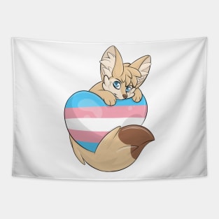 Trans-Flag with a Fennec Fox Tapestry