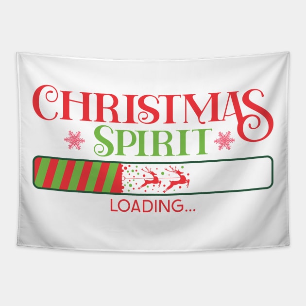 Christmas Spirit Loading Tapestry by Pop Cult Store