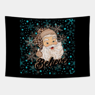 Sparkle Winter Santa Tapestry