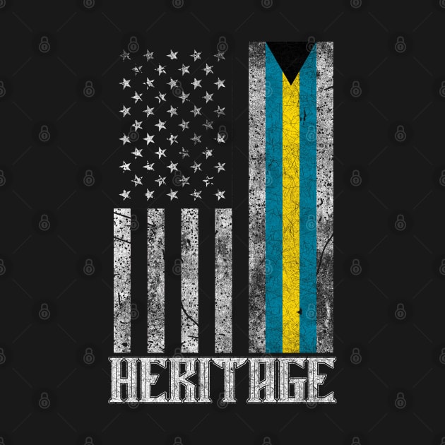 Bahamas Hispanic Heritage destressed flag by Coqui Tees