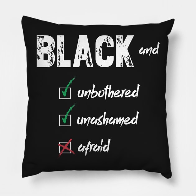 "Black and.." (White Design) Pillow by monarchvisual