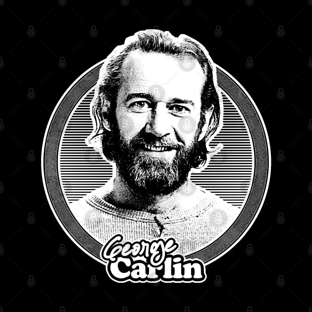 George Carlin // 70s Style Retro Fan Art by DankFutura