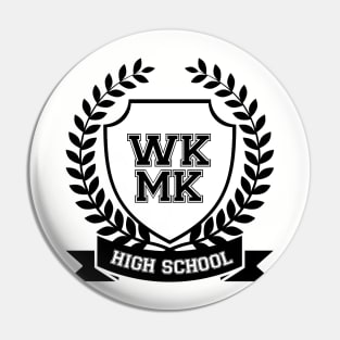 Weki Meki Crest (black and white version) Pin