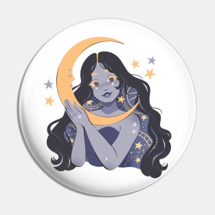 Galaxy girl Pin