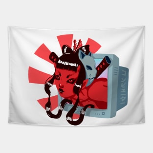 Japan Demon Tapestry