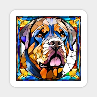 Stained Glass Rottweiler Magnet