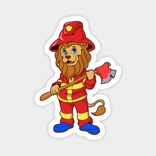 Fireman Tiger Magnet