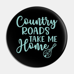 Country Roads Take Me Home Mandolin Pin