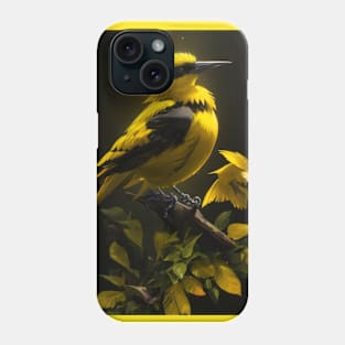 Beautiful yellow bird art Phone Case