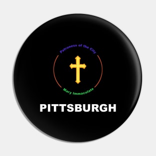 PITTSBURGH PATRON SAINT (mary immaculate) Pin