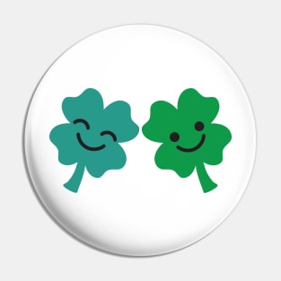 Lucky Irish Cute Four Leaf Clovers Pin