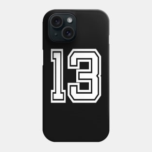 Numbers 13 for a sports team, group, or community Phone Case