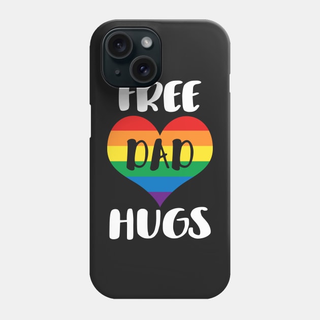 Free Dad Hugs - White Text Phone Case by SandiTyche