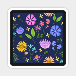 Wild flowers print Magnet