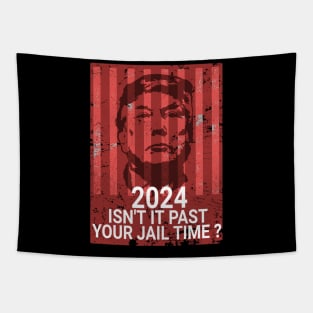 isn't it past your jail time ? 2024 - retro Tapestry