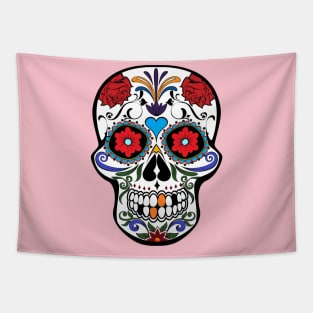 Skull, design for the day of the dead. A  beautiful skull design for the day of the dead. Tapestry