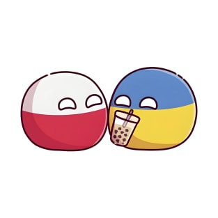 Polandball and Ukraineball St. Valentine's Day cute meme shirt T-Shirt